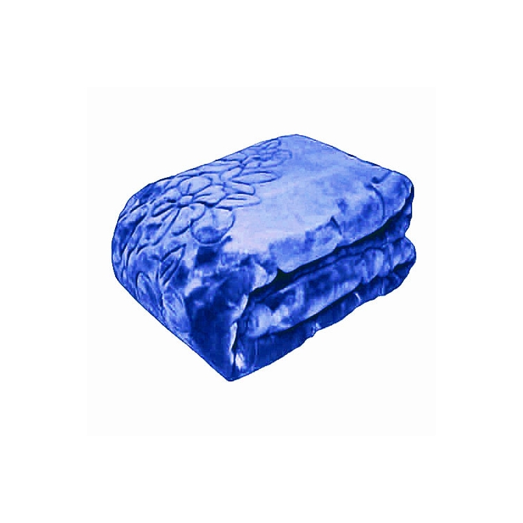 Koc akrylowy - Gruby i ciepły Niebieski szafir tłoczony